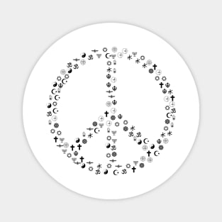 World Religions Peace Sign Magnet